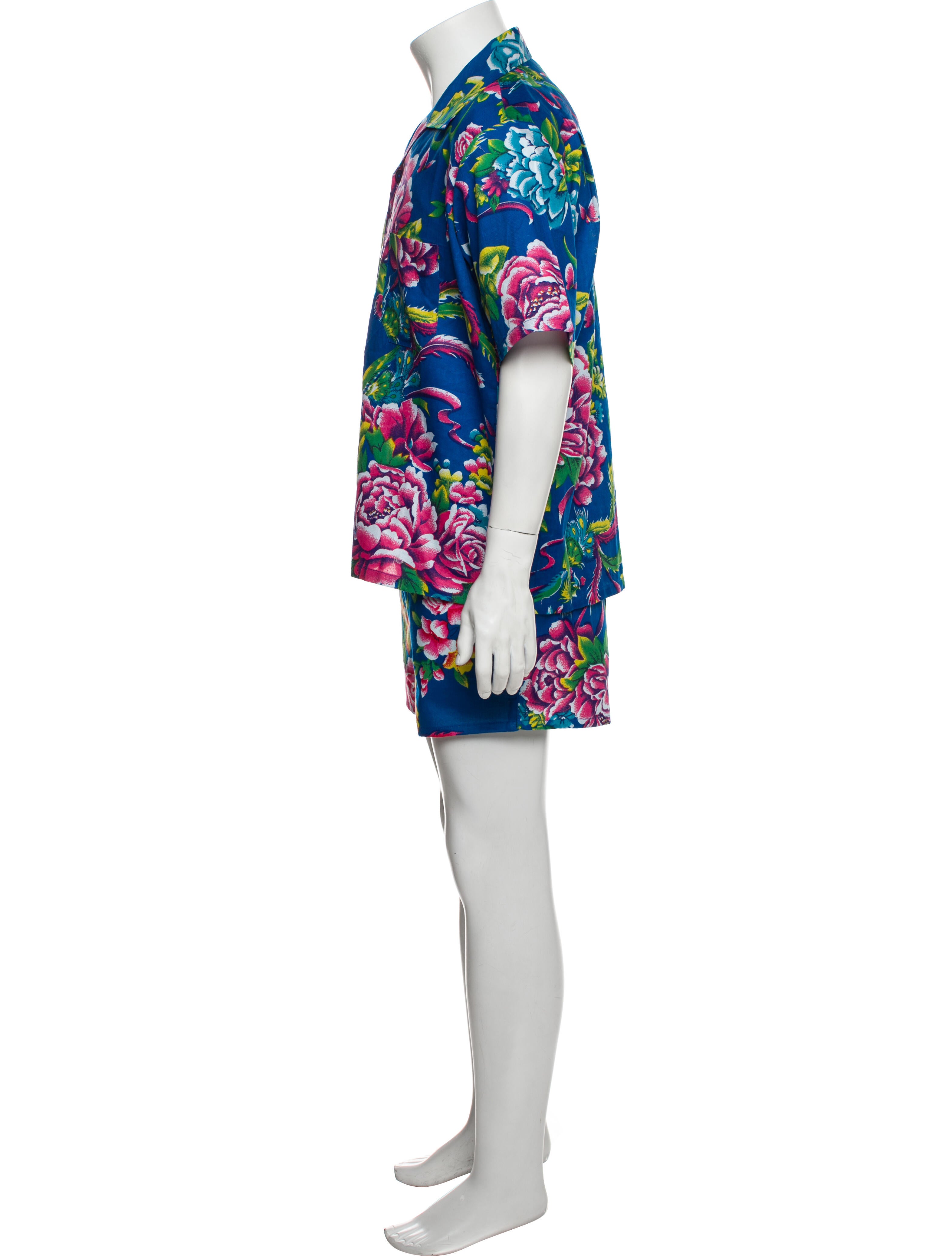 Keni Valenti Vintage Floral Print Pajama Set