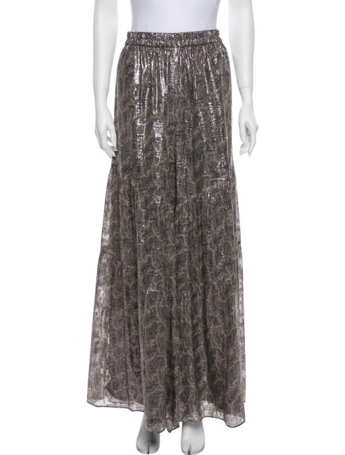 Kobi Halperin Silk Wide Leg Pants Metallic