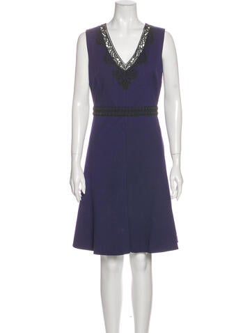 Kobi Halperin Dresses V-Neck Knee-Length Dress S