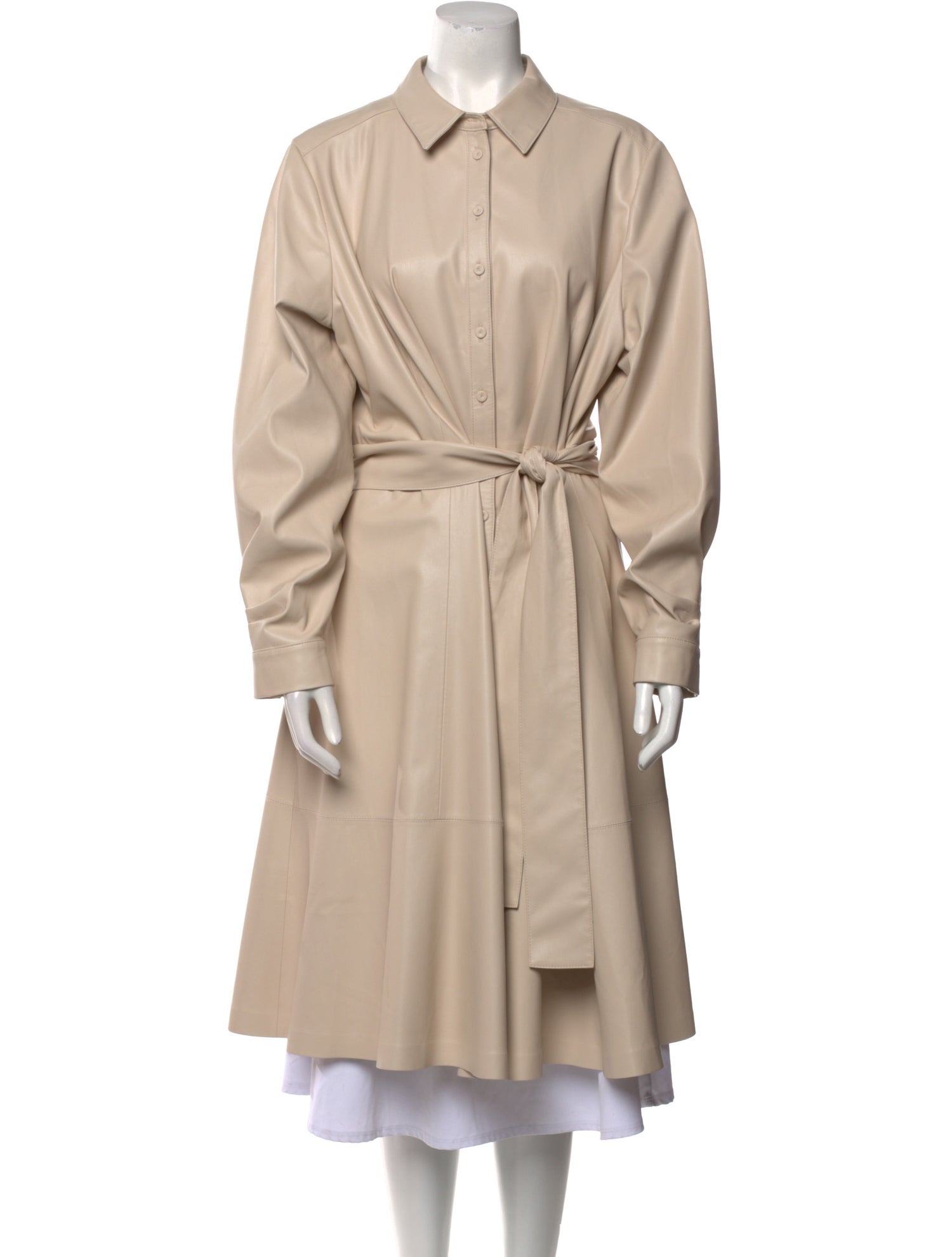 Kobi Halperin Leather Midi Length Dress