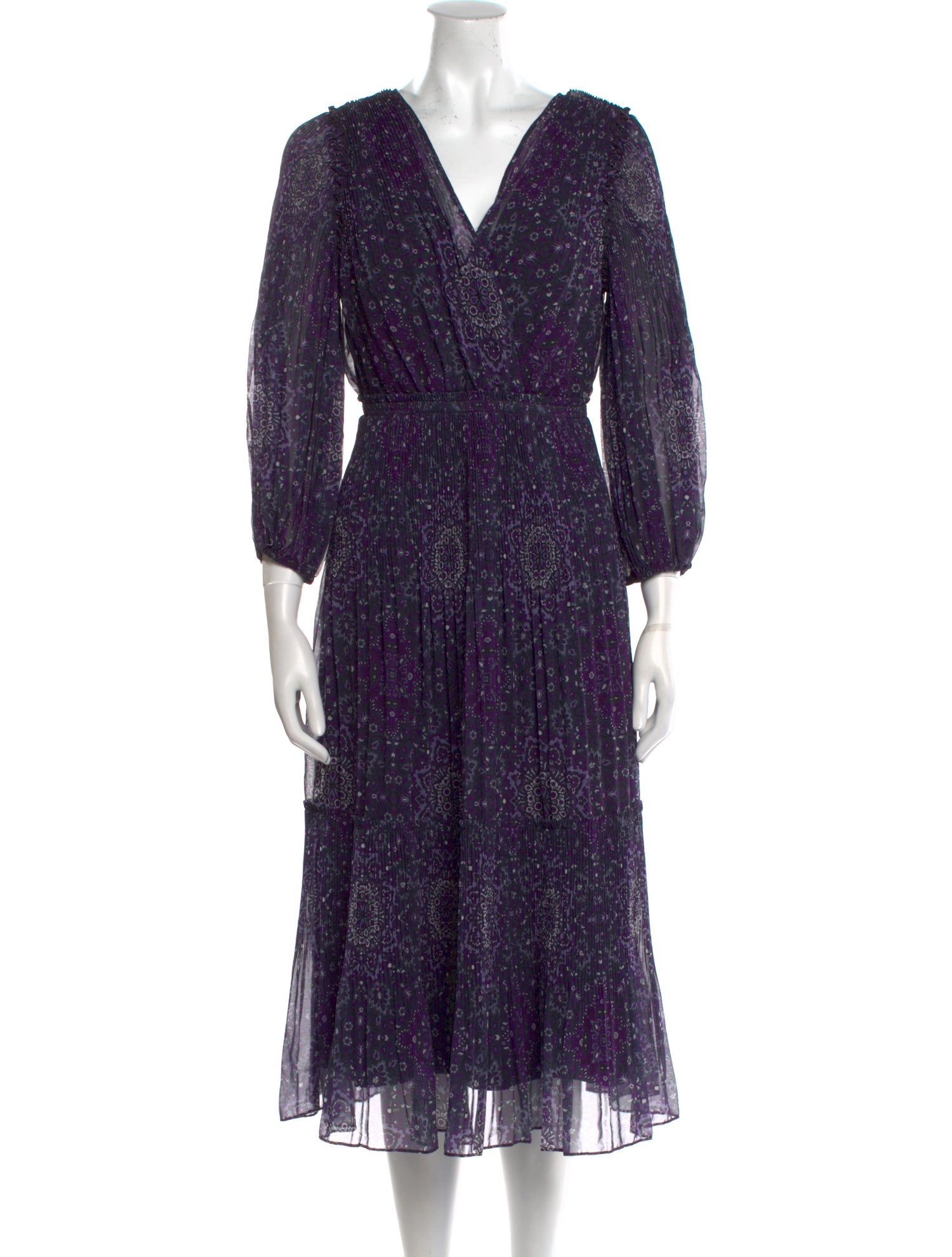 Kobi Halperin Printed Midi Length Dress w/ Tags