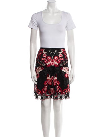 Kobi Halperin Printed Embroidered Accent Skirt Set