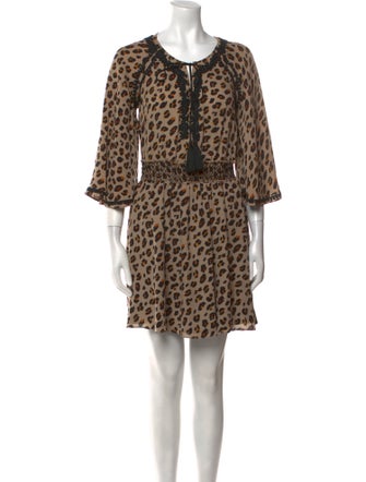 Kobi Halperin Animal Print Mini Dress