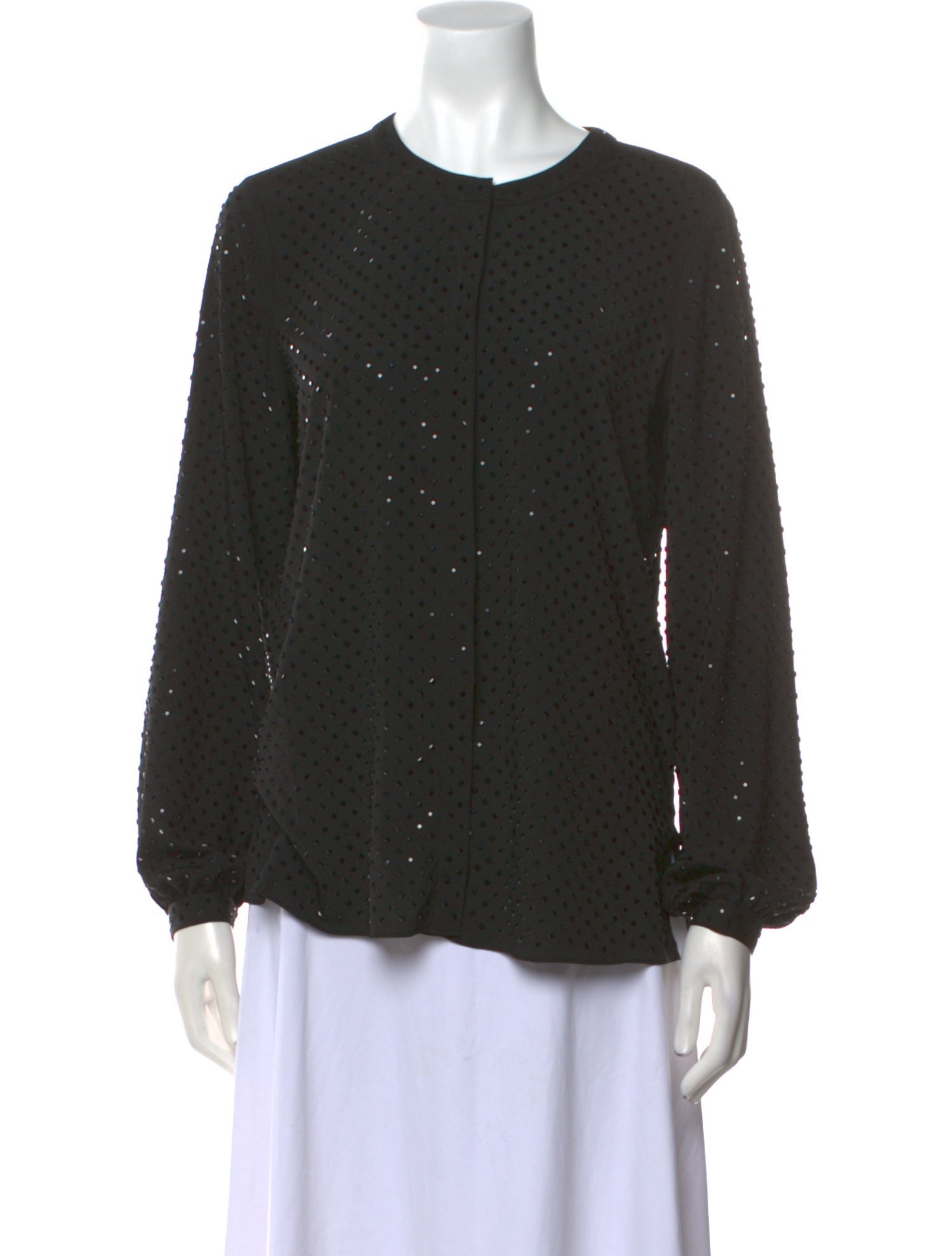 Kobi Halperin Crew Neck Long Sleeve Button-Up Top