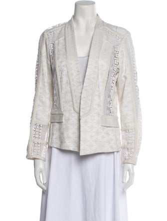 Kobi Halperin Linen Printed Evening Jacket