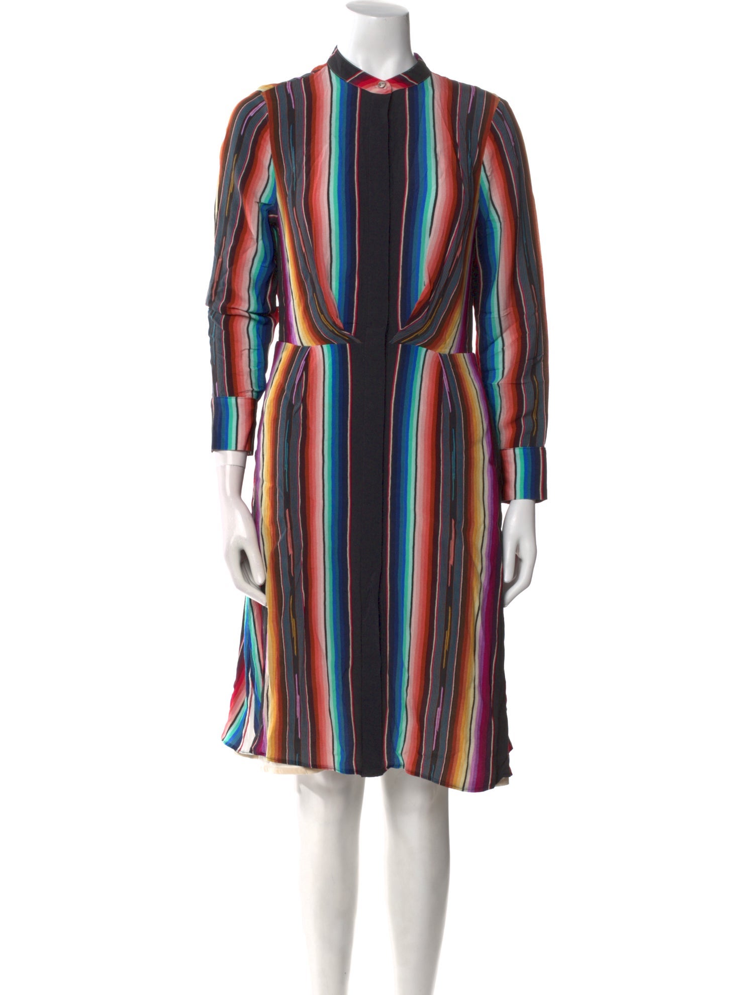 Kobi Halperin Striped Knee-Length Dress