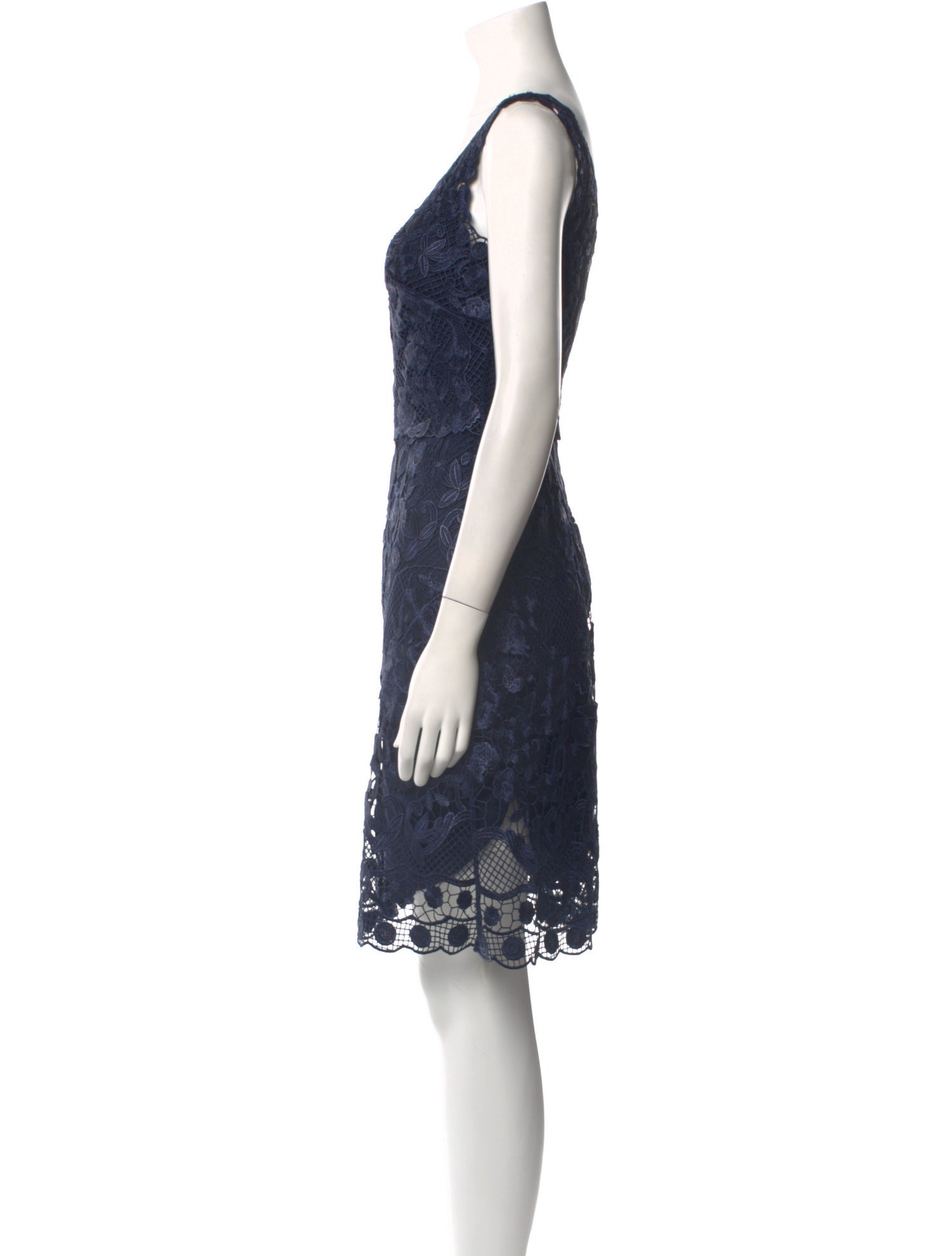Kobi Halperin Lace Pattern Knee-Length Dress