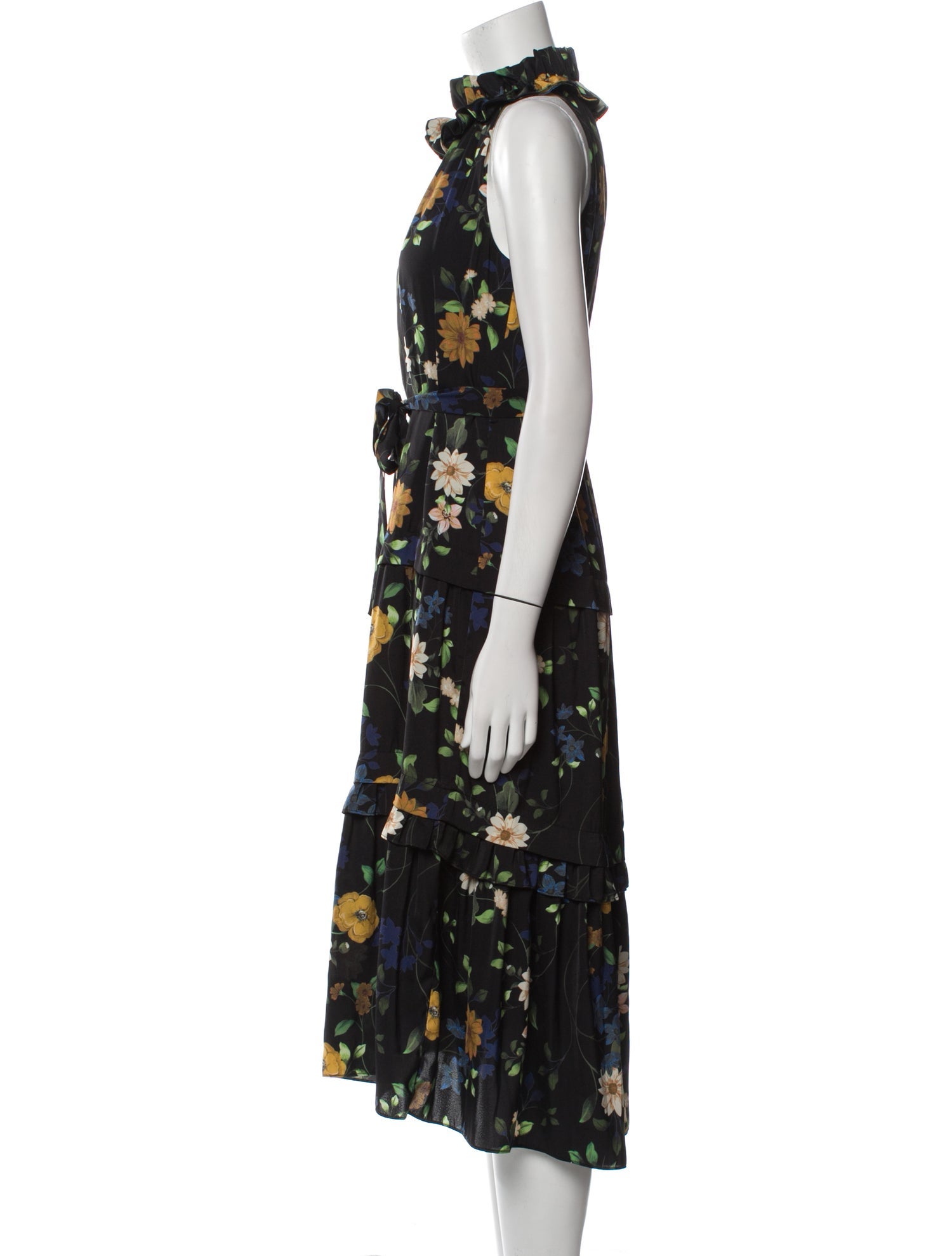 Kobi Halperin Floral Print Midi Length Dress
