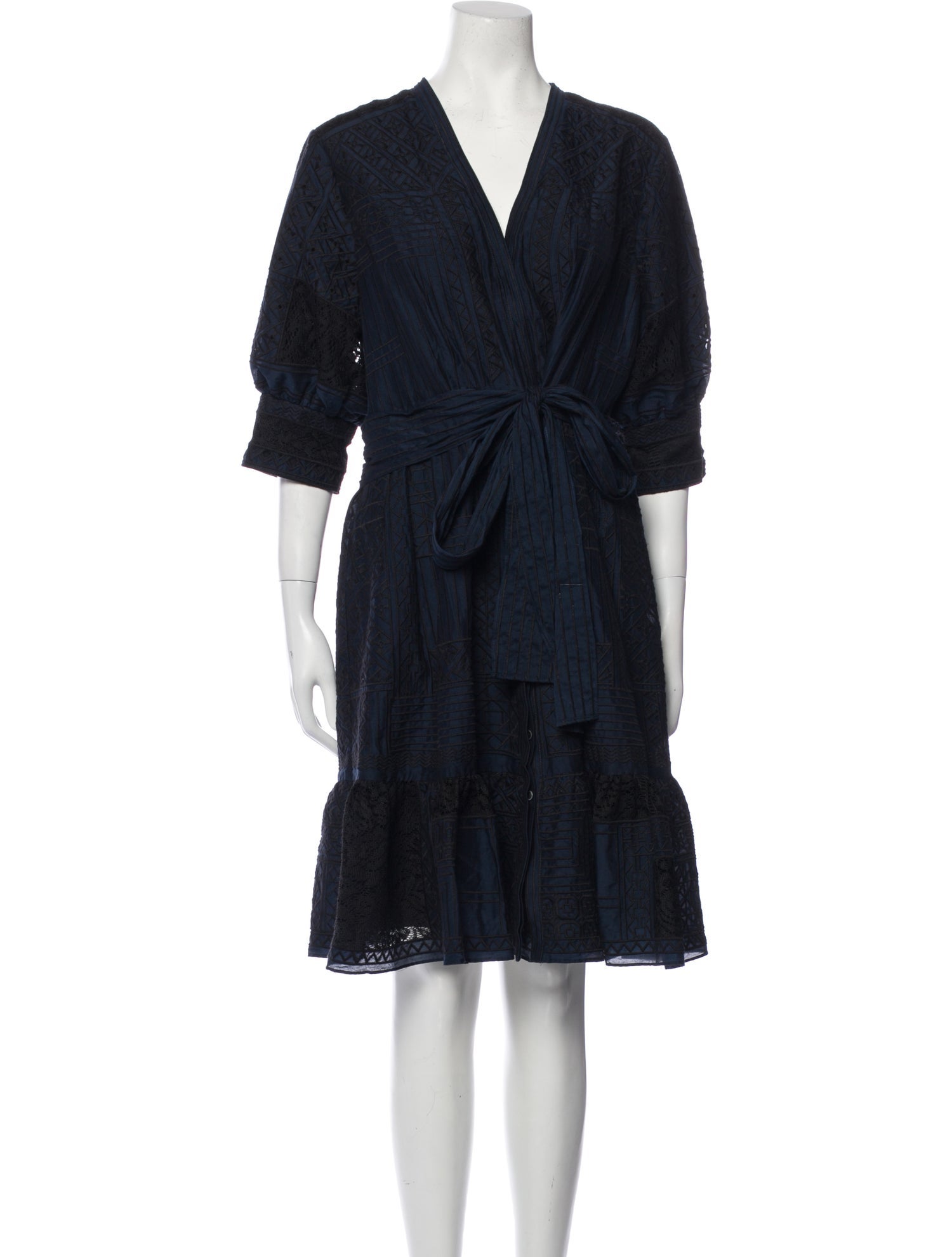 Kobi Halperin V-Neck Knee-Length Dress