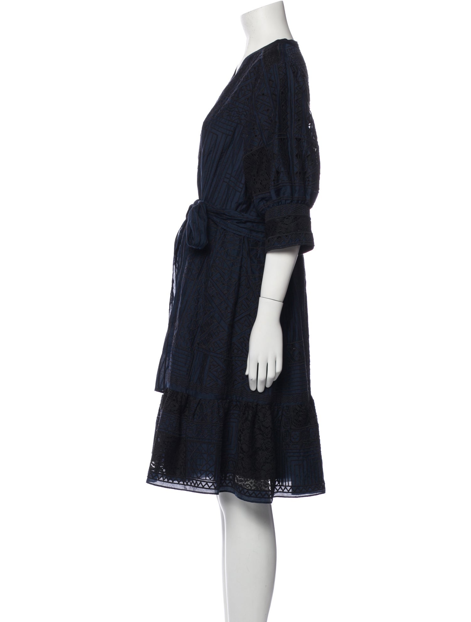 Kobi Halperin V-Neck Knee-Length Dress