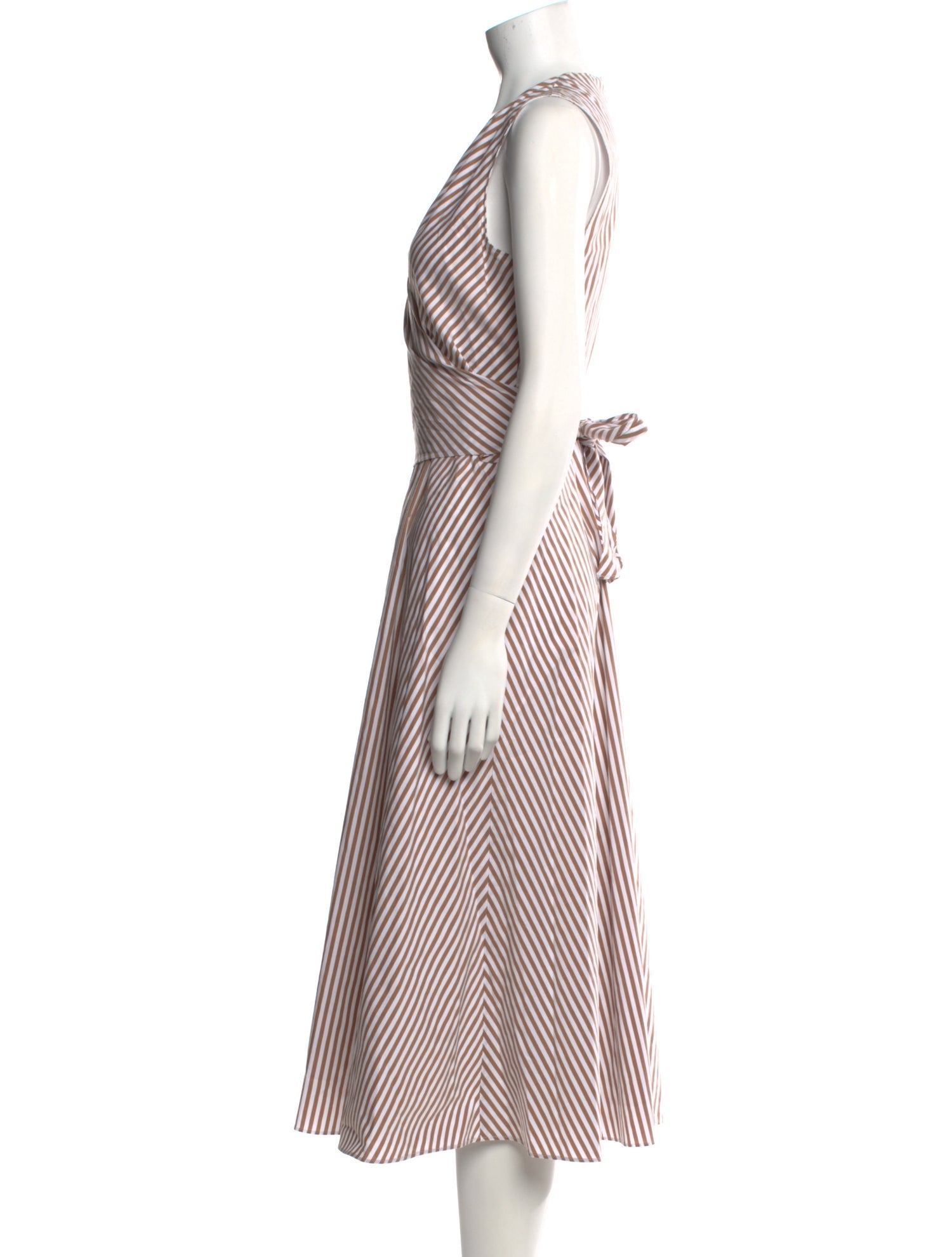 Kobi Halperin Striped Midi Length Dress