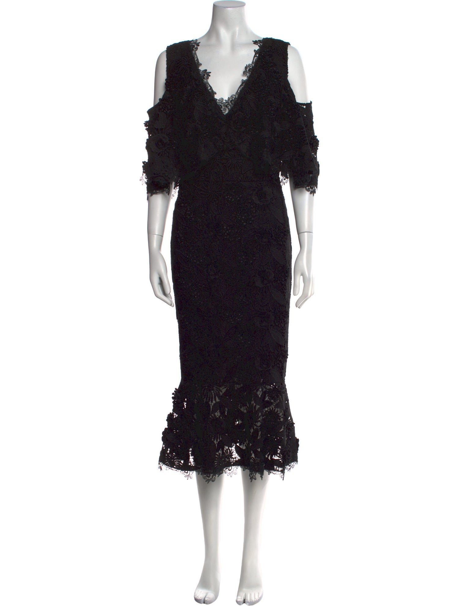 Kobi Halperin Lace Pattern Long Dress