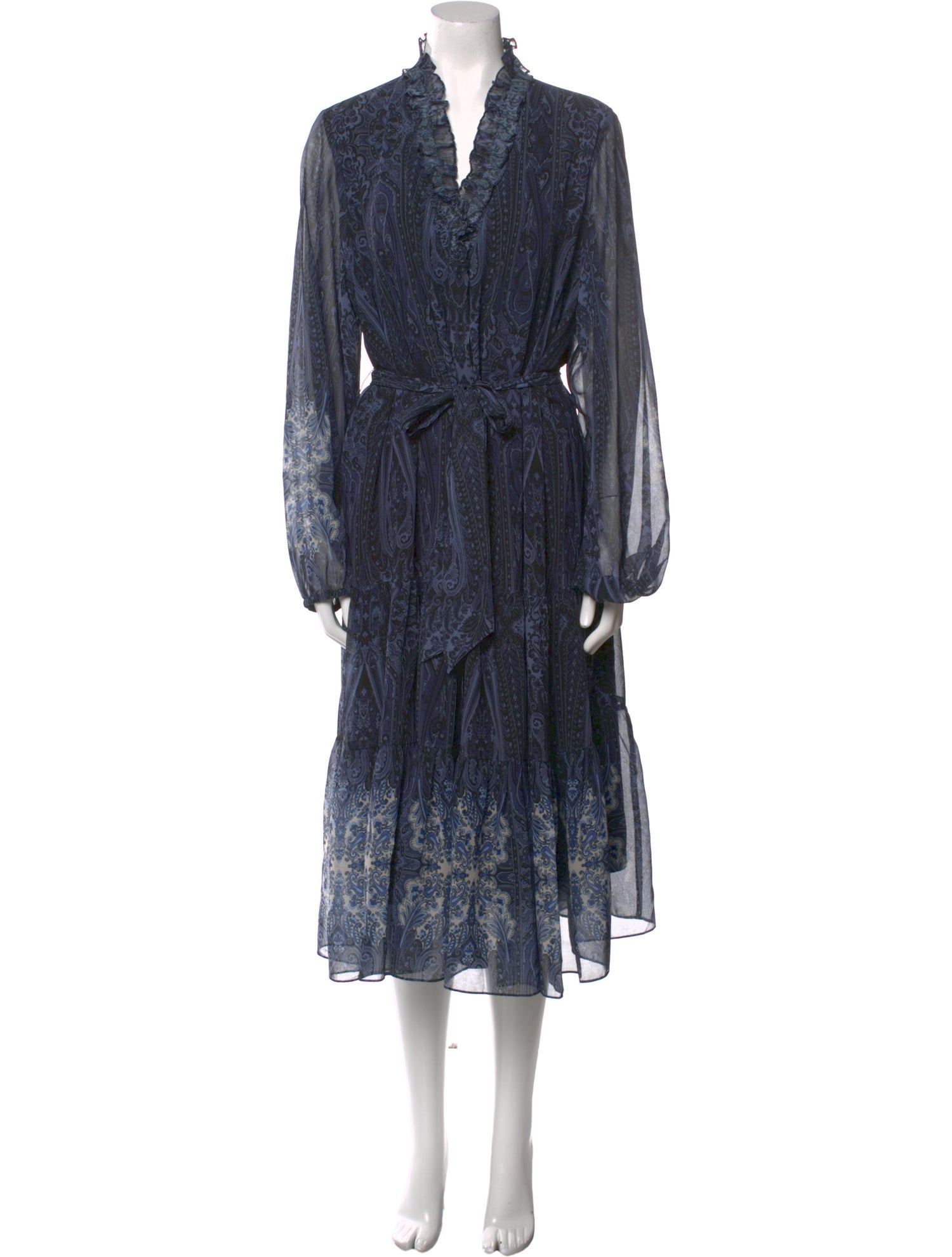 Kobi Halperin Paisley Print Midi Length Dress