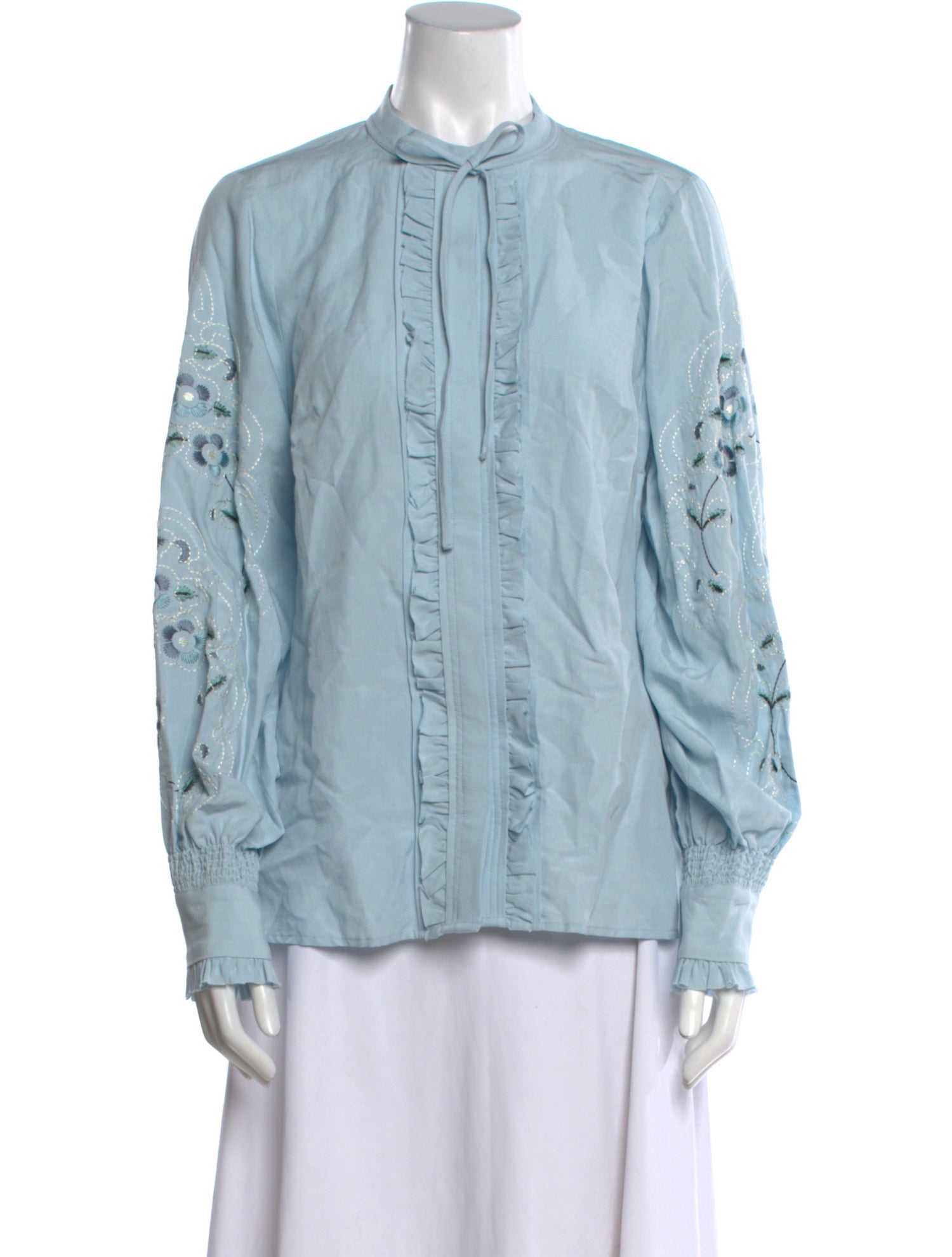 Kobi Halperin Mock Neck Long Sleeve Button-Up Top w/ Tags