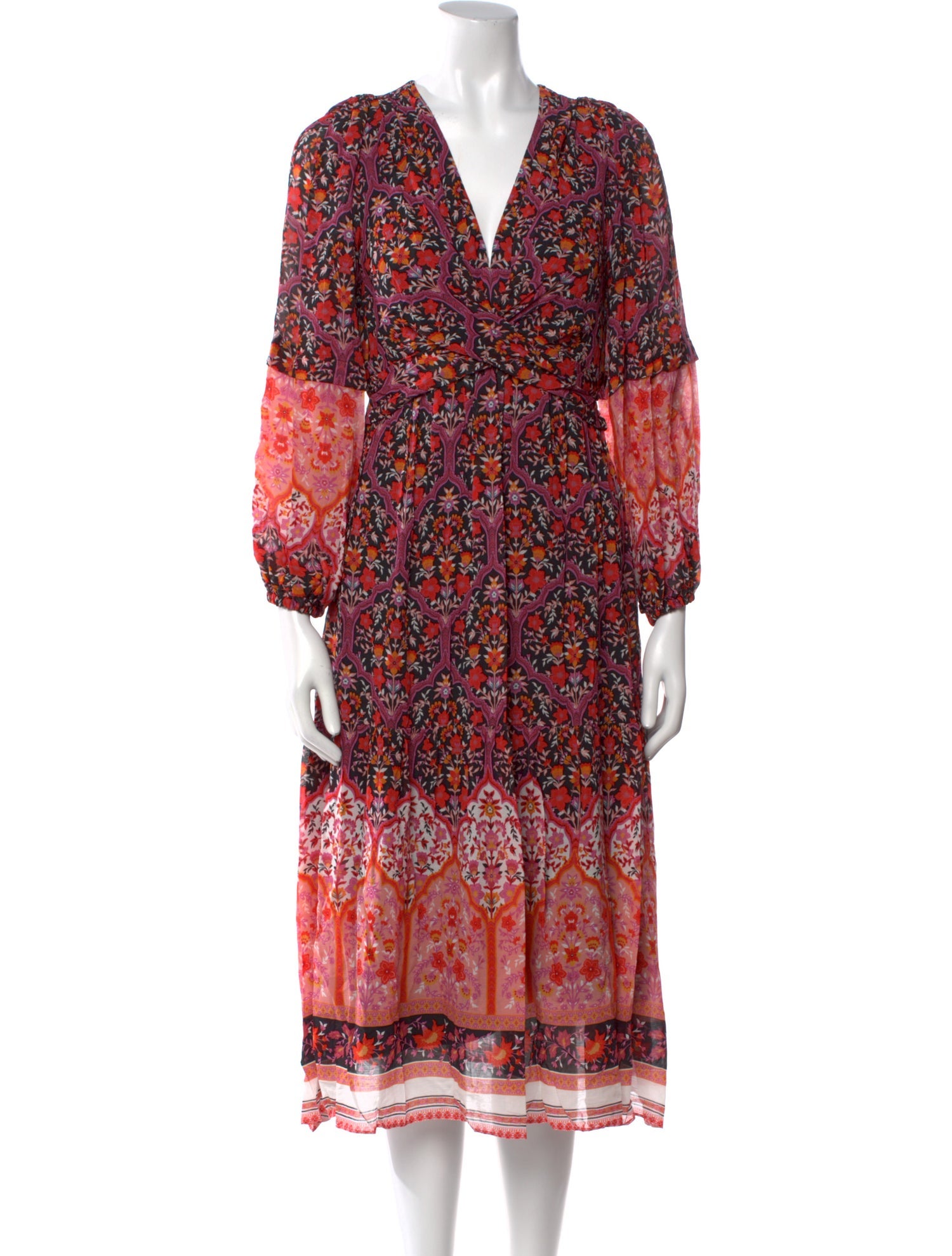 Kobi Halperin Paisley Print Midi Length Dress