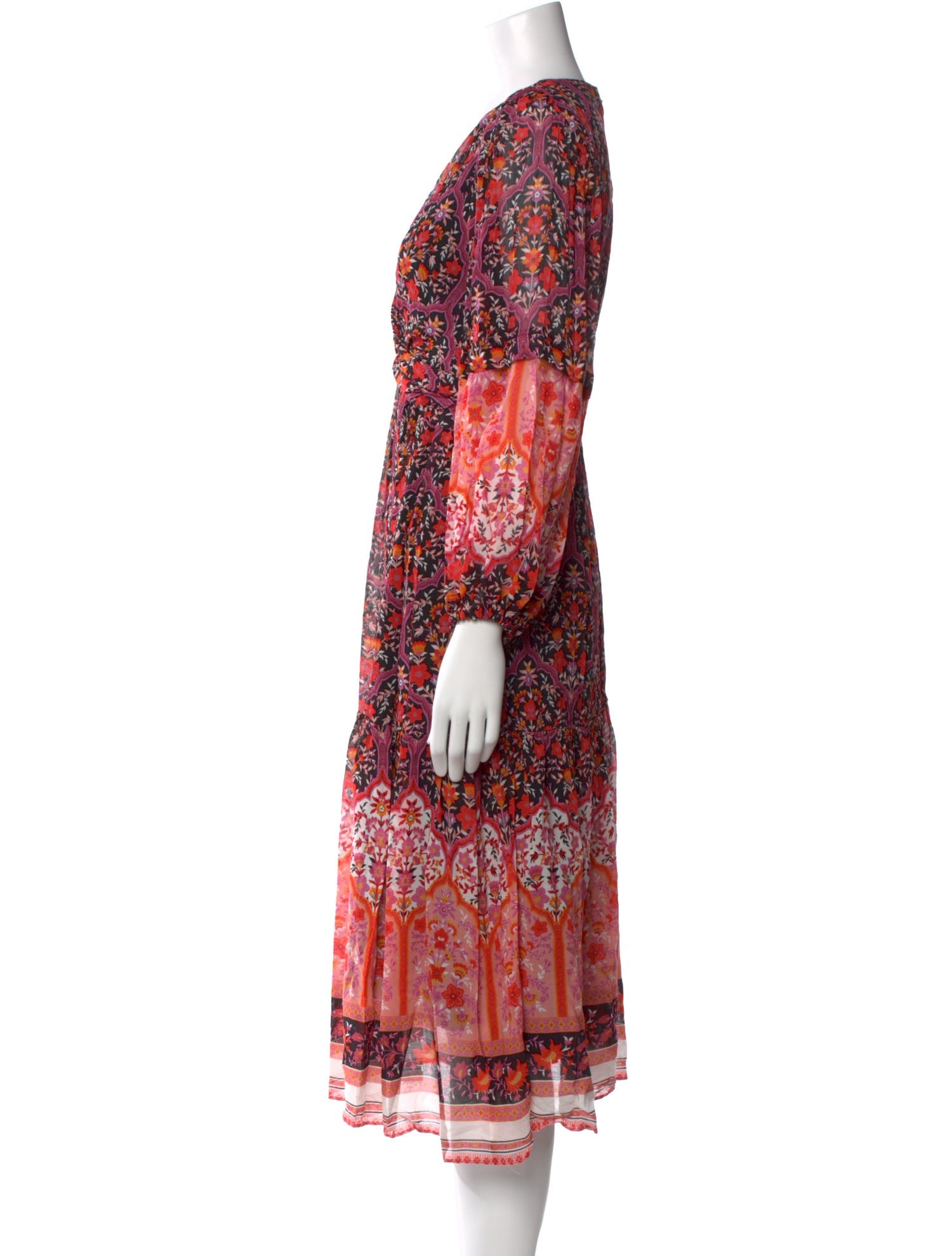 Kobi Halperin Paisley Print Midi Length Dress