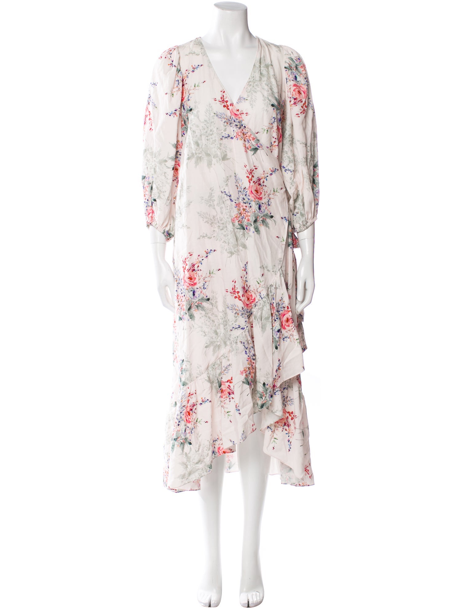 Kobi Halperin Floral Print Midi Length Dress