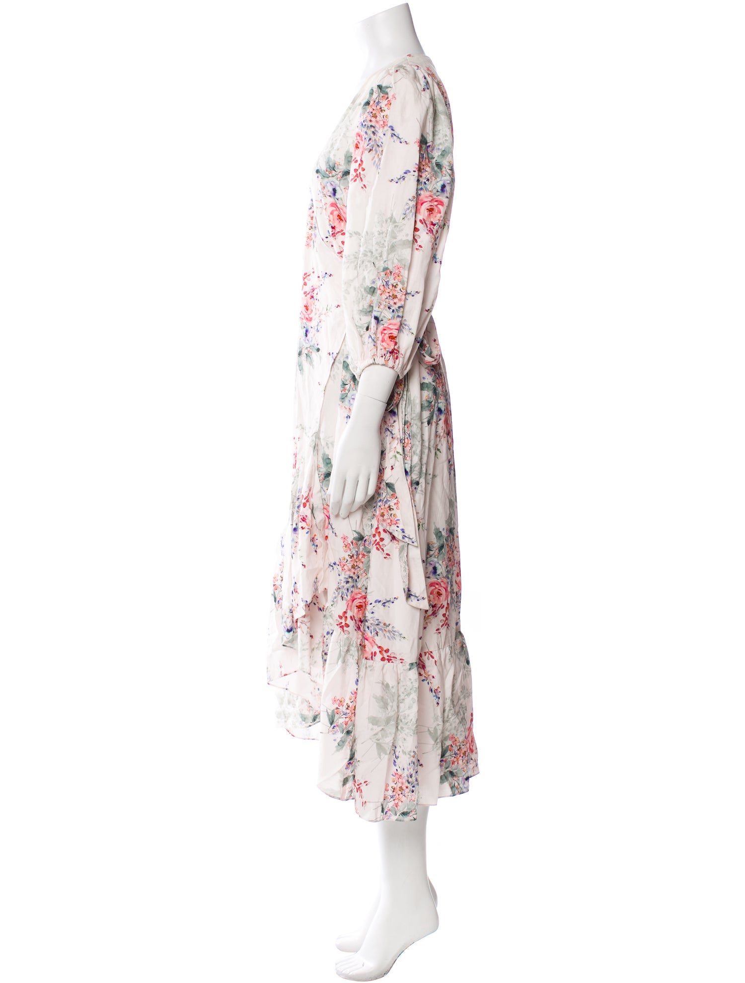 Kobi Halperin Floral Print Midi Length Dress