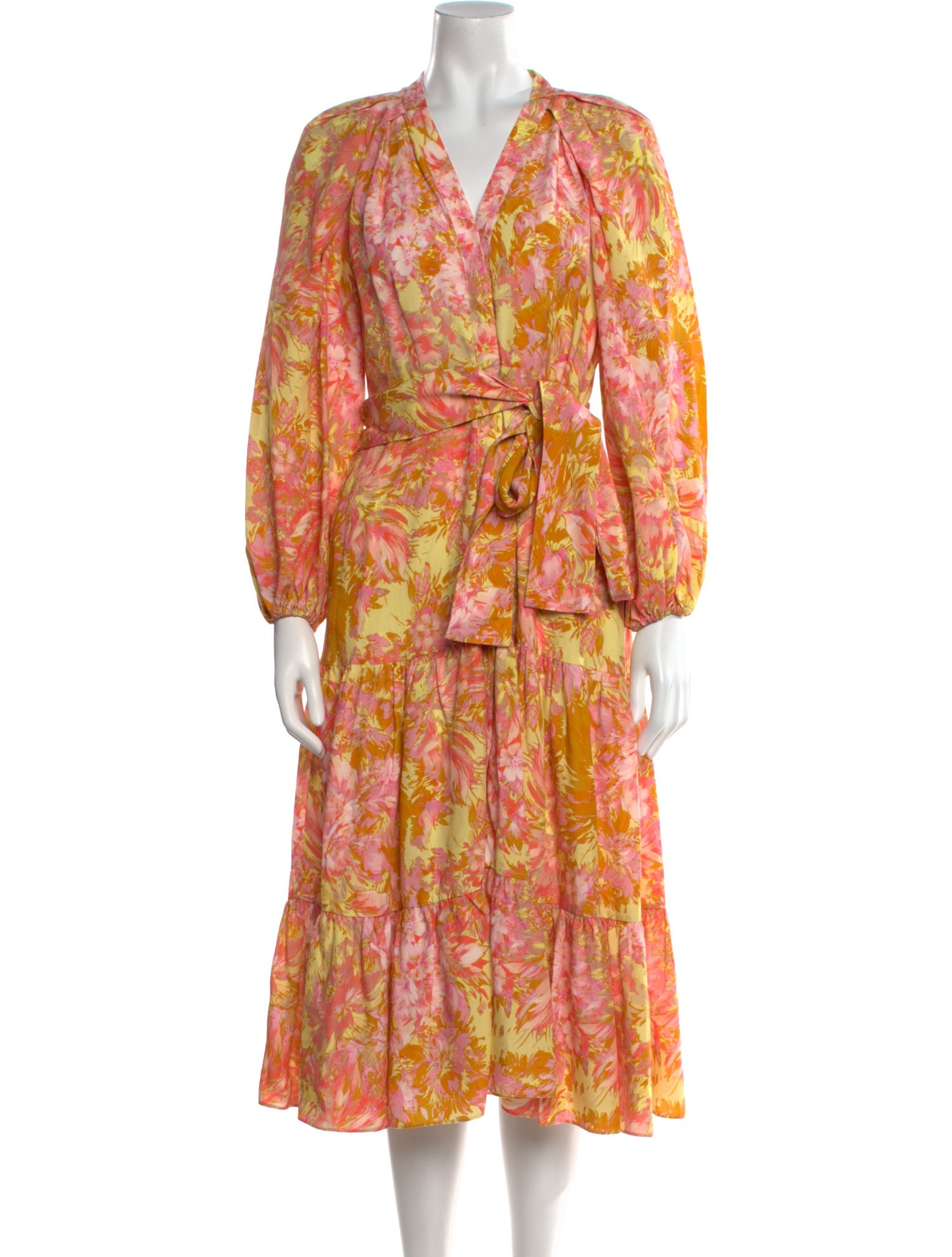 Kobi Halperin Floral Print Midi Length Dress