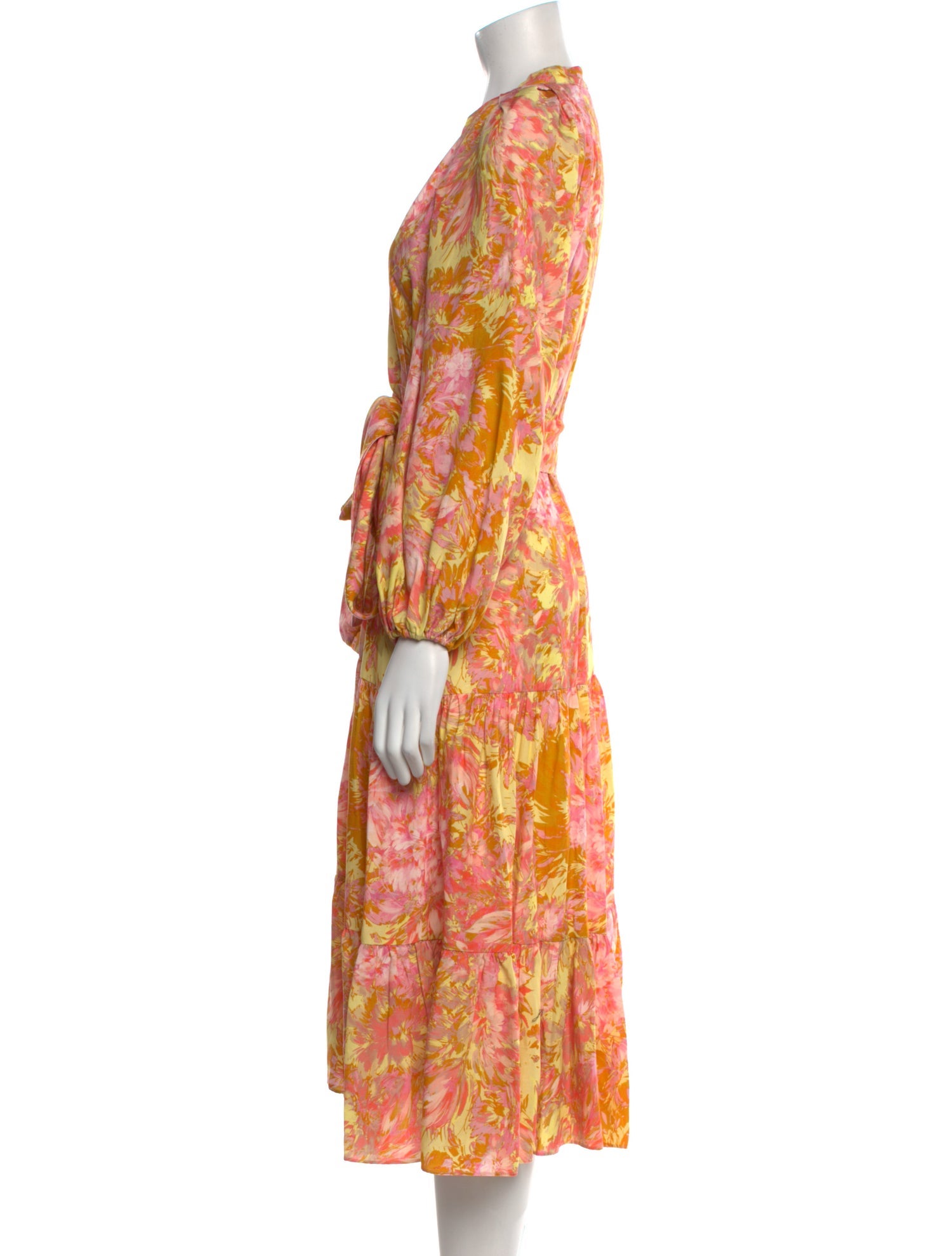 Kobi Halperin Floral Print Midi Length Dress