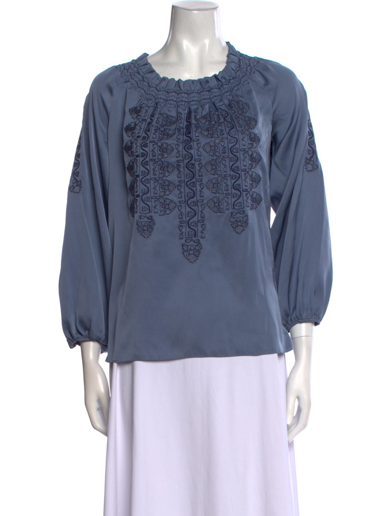 Kobi Halperin Silk Bateau Neckline Blouse