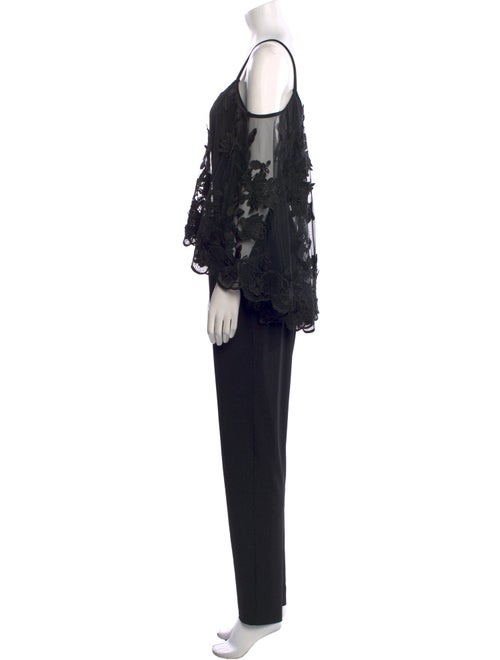 Kobi Halperin Lace Pattern V-Neck Jumpsuit