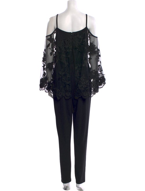 Kobi Halperin Lace Pattern V-Neck Jumpsuit