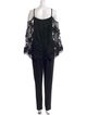 Kobi Halperin Lace Pattern V-Neck Jumpsuit