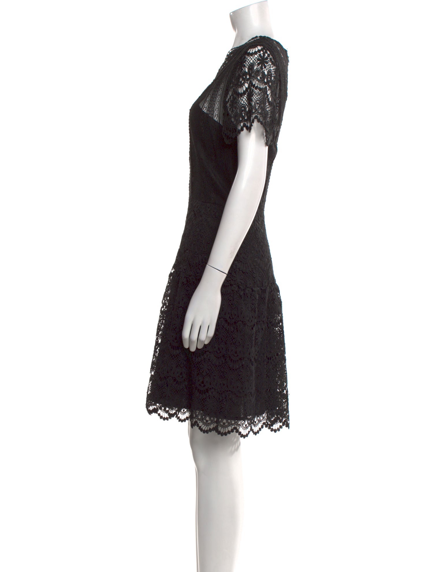 Kobi Halperin Lace Pattern Knee-Length Dress