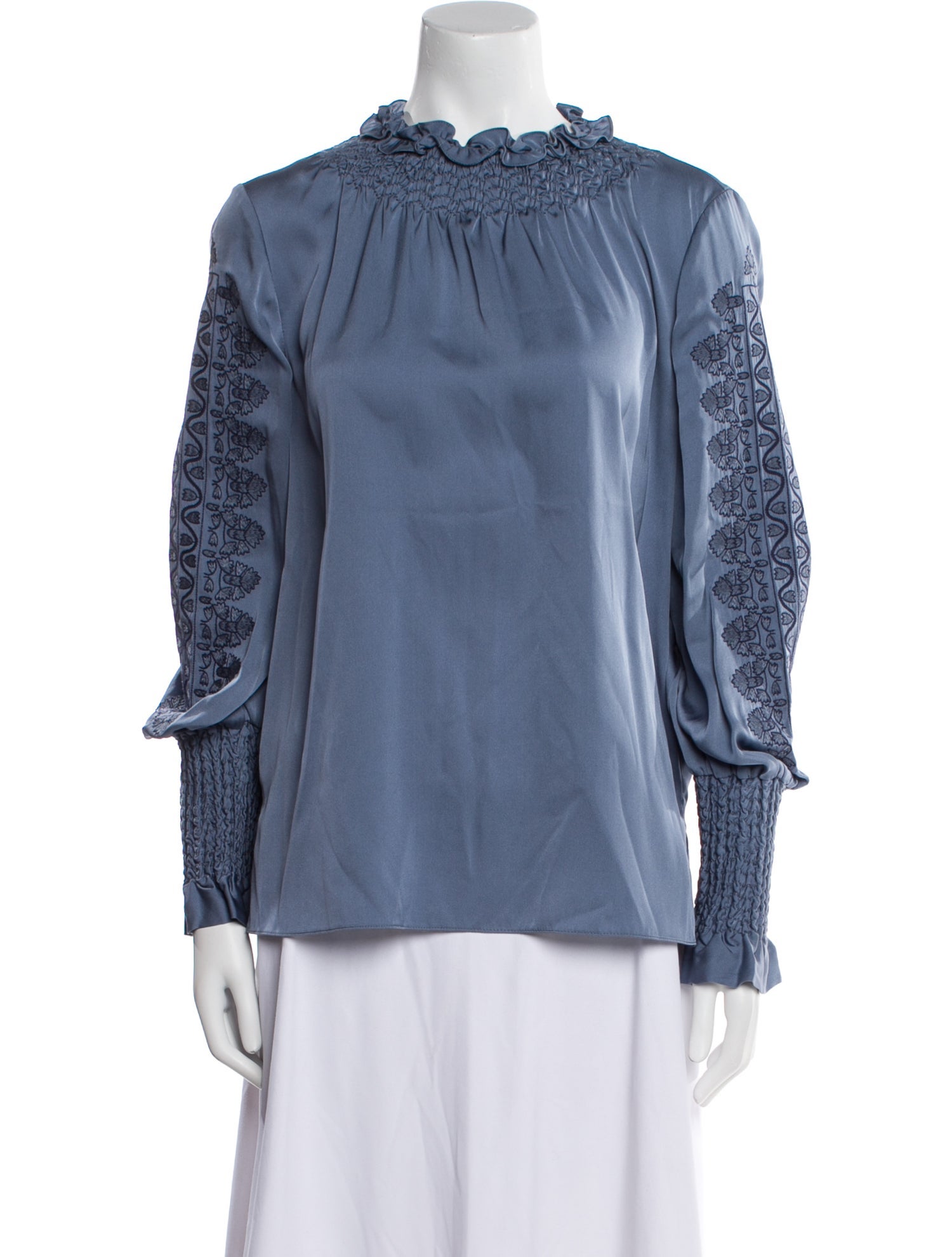 Kobi Halperin Silk Mock Neck Blouse