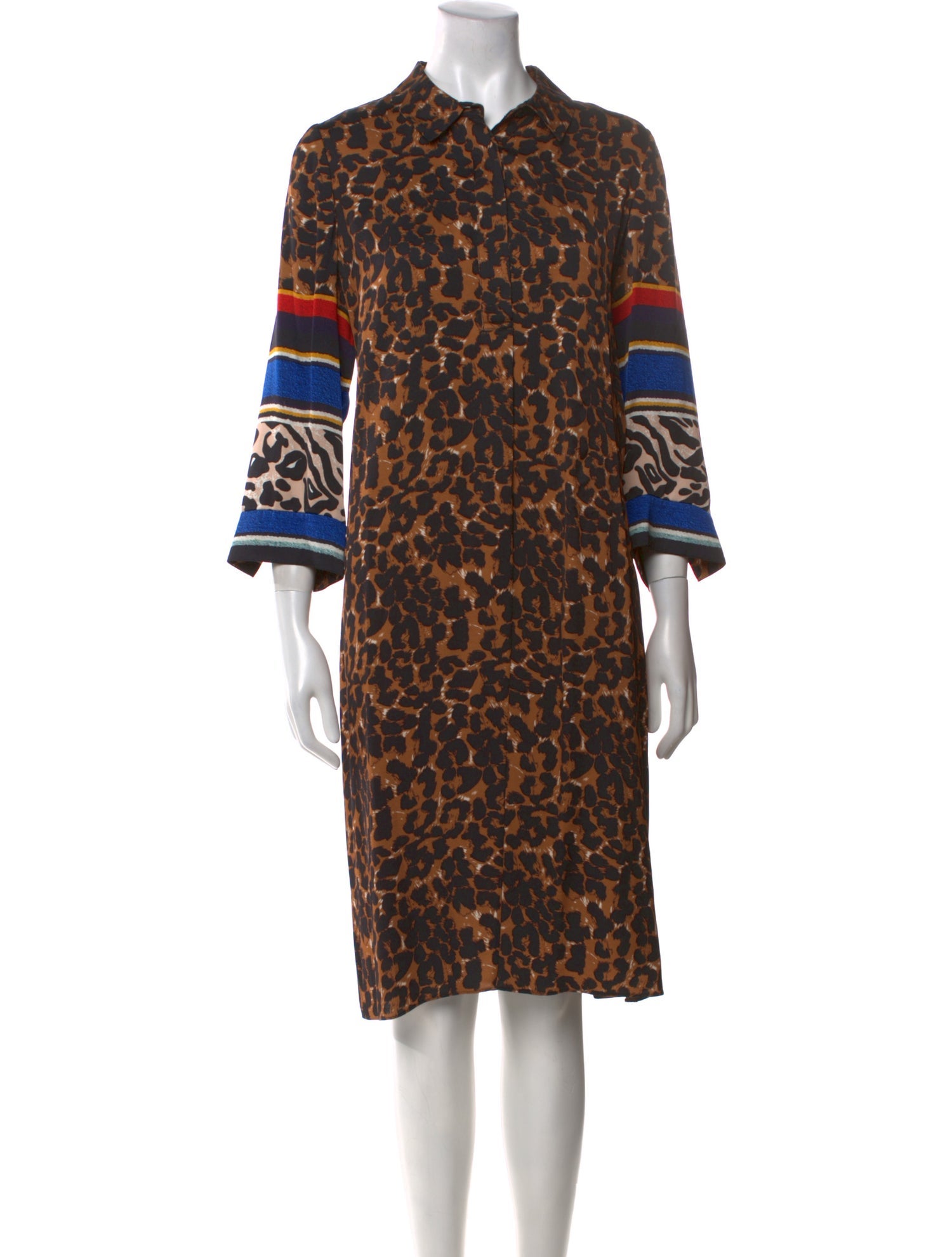 Kobi Halperin Animal Print Midi Length Dress