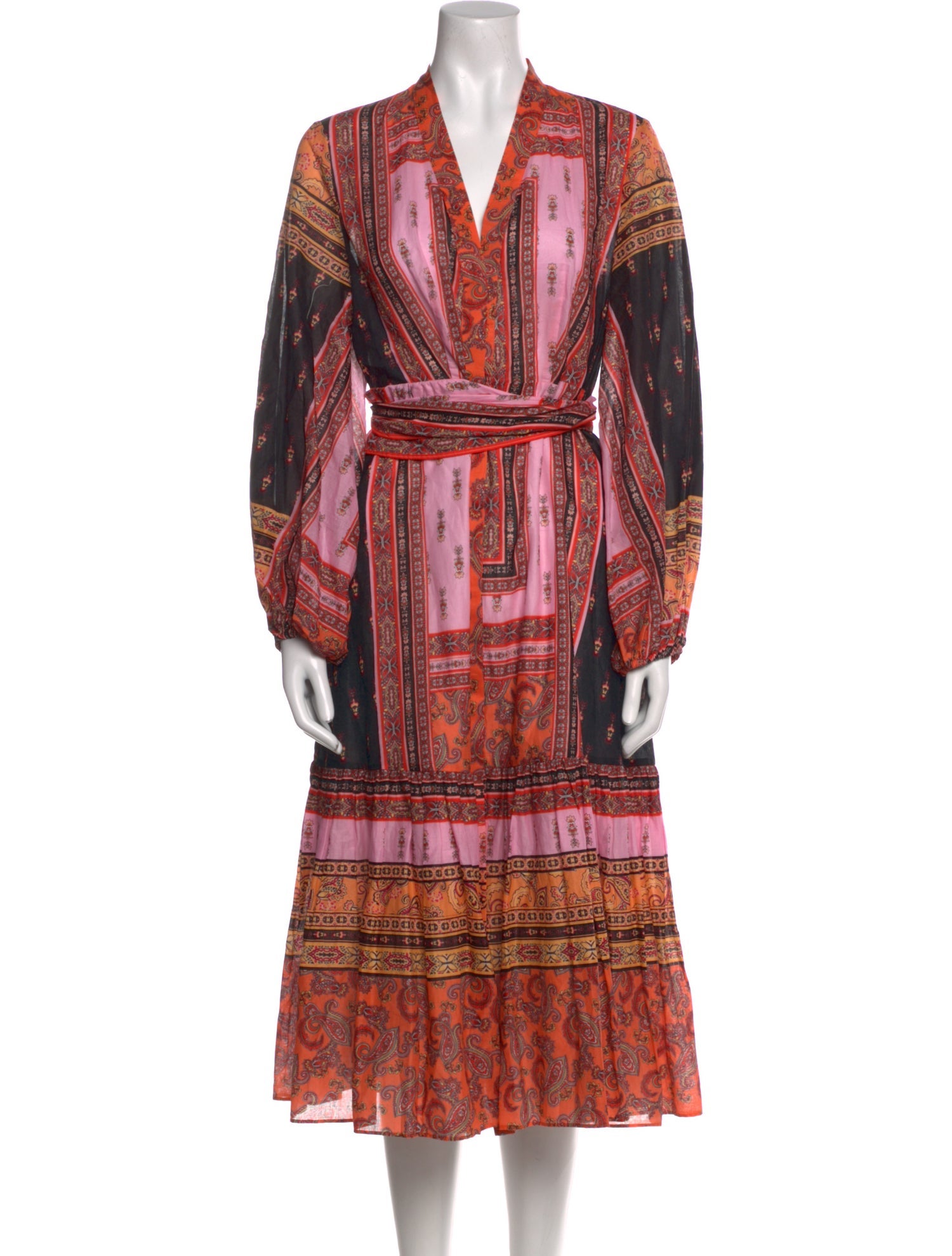 Kobi Halperin Paisley Print Midi Length Dress