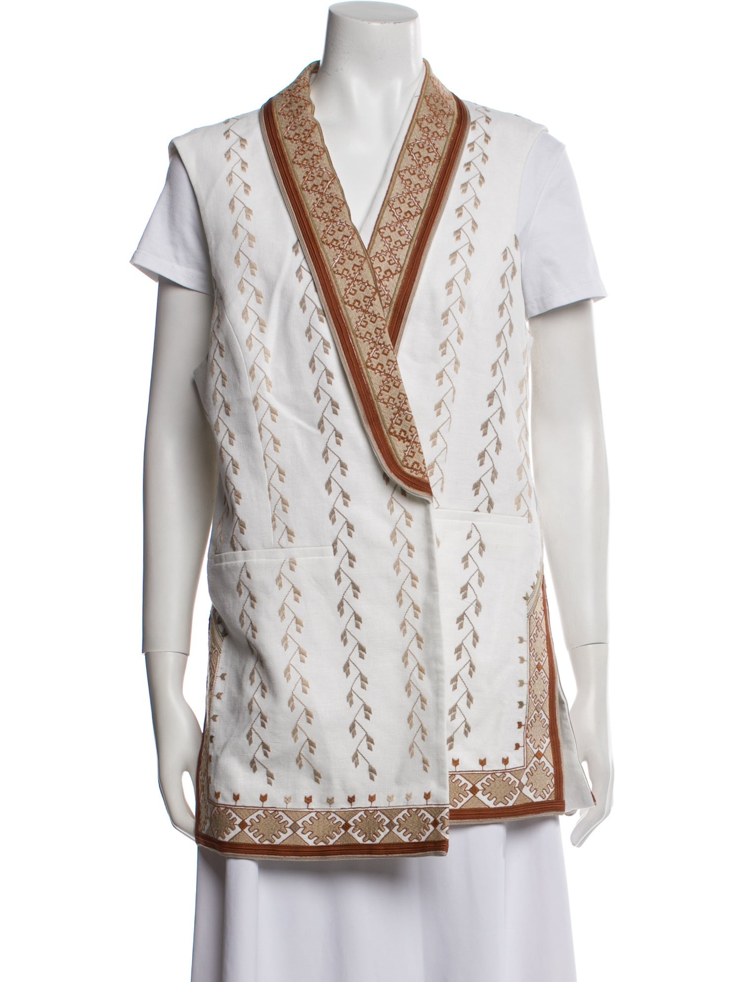 Kobi Halperin Linen Striped Vest