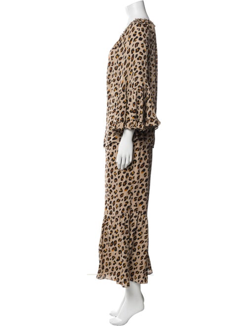 Kobi Halperin Silk Animal Print Dress Set