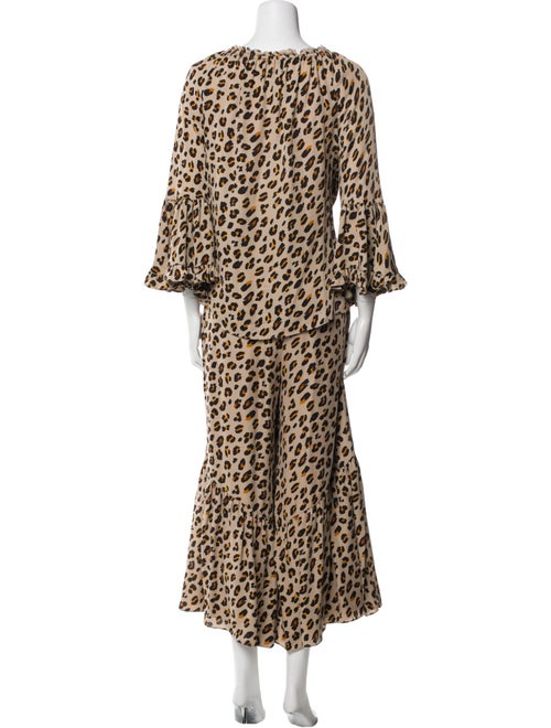Kobi Halperin Silk Animal Print Dress Set