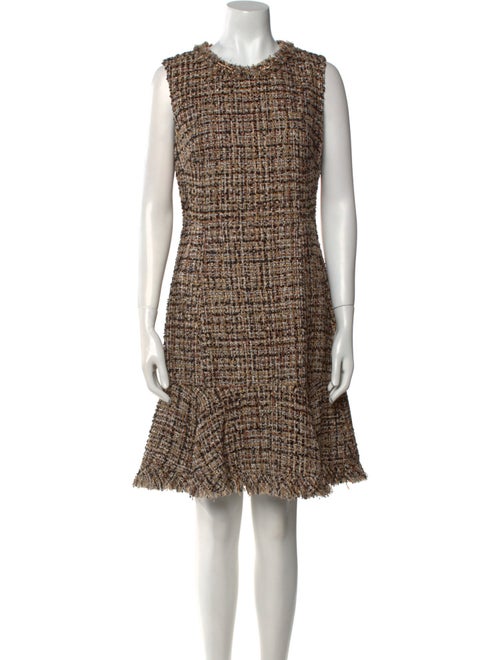 Kobi Halperin Tweed Pattern Knee-Length Dress