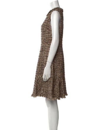 Kobi Halperin Tweed Pattern Knee-Length Dress