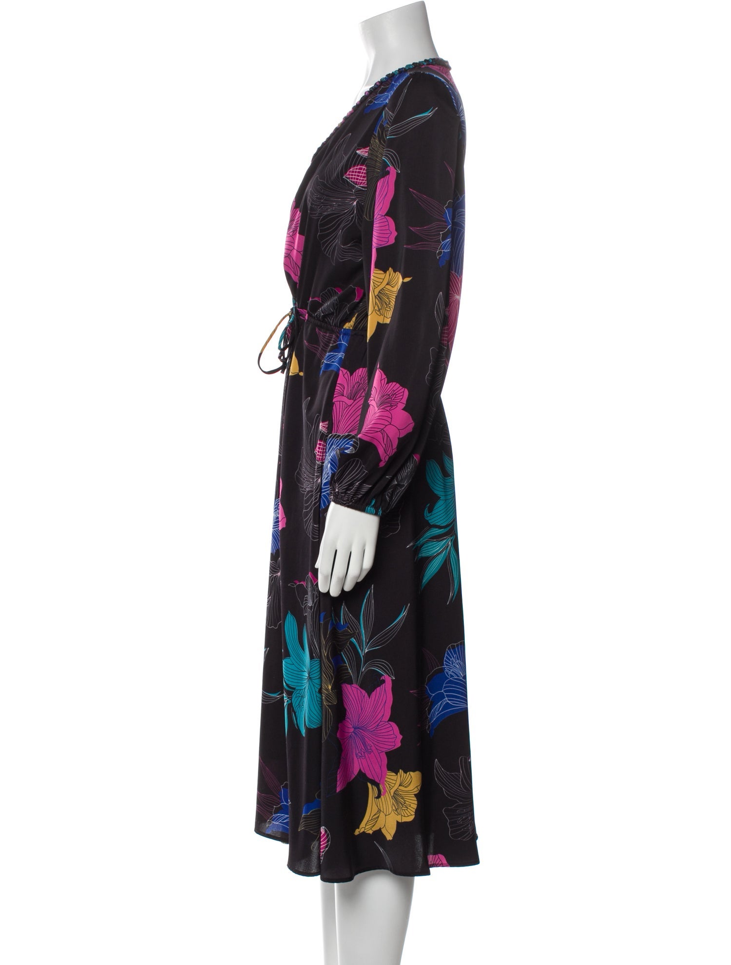 Kobi Halperin Floral Print Midi Length Dress