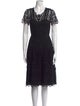 Kobi Halperin Lace Pattern Midi Length Dress