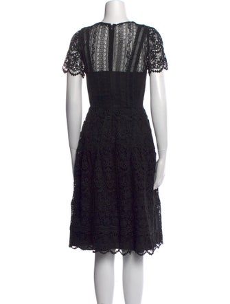 Kobi Halperin Lace Pattern Midi Length Dress