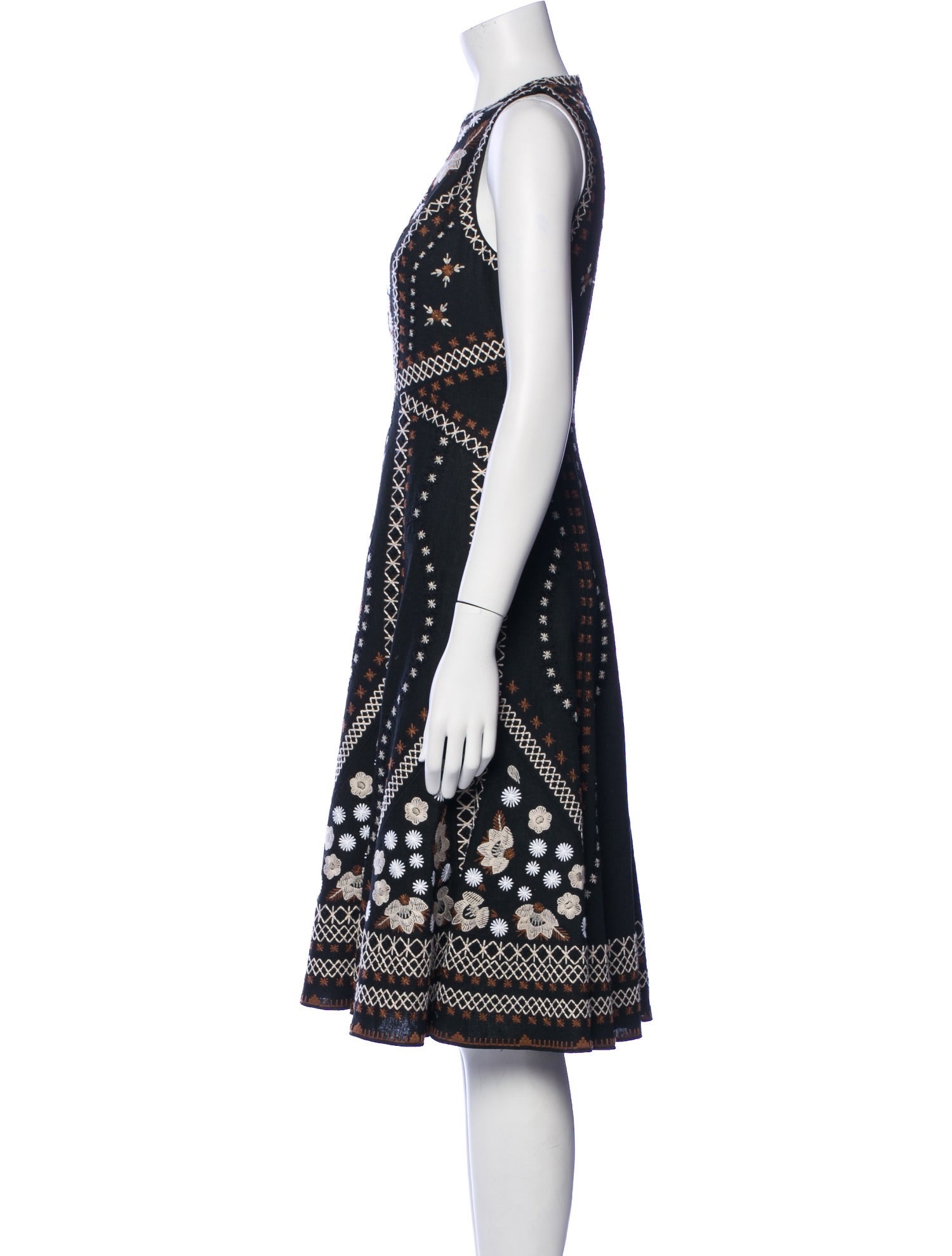 Kobi Halperin Linen Knee-Length Dress