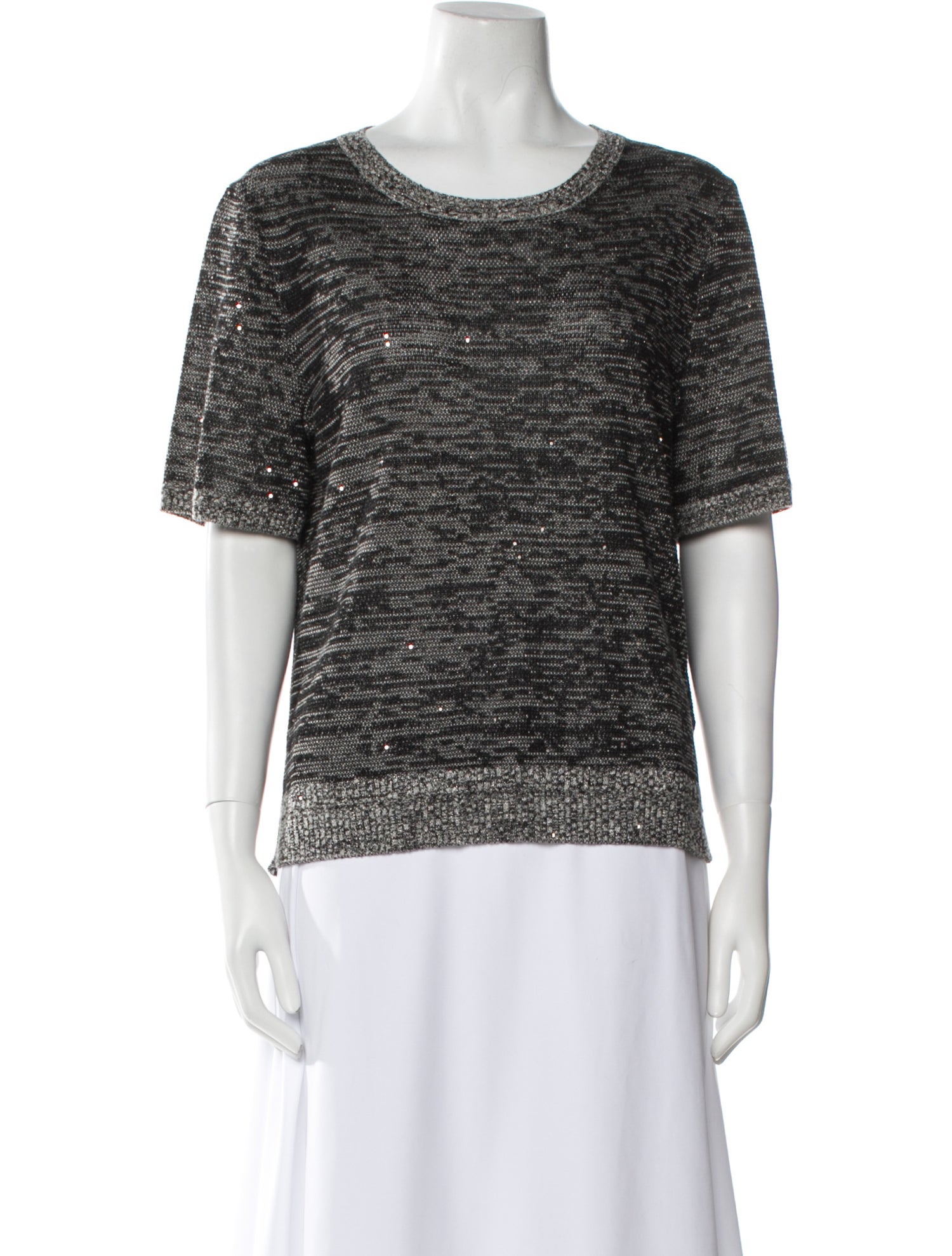 Kobi Halperin Printed Scoop Neck Sweater