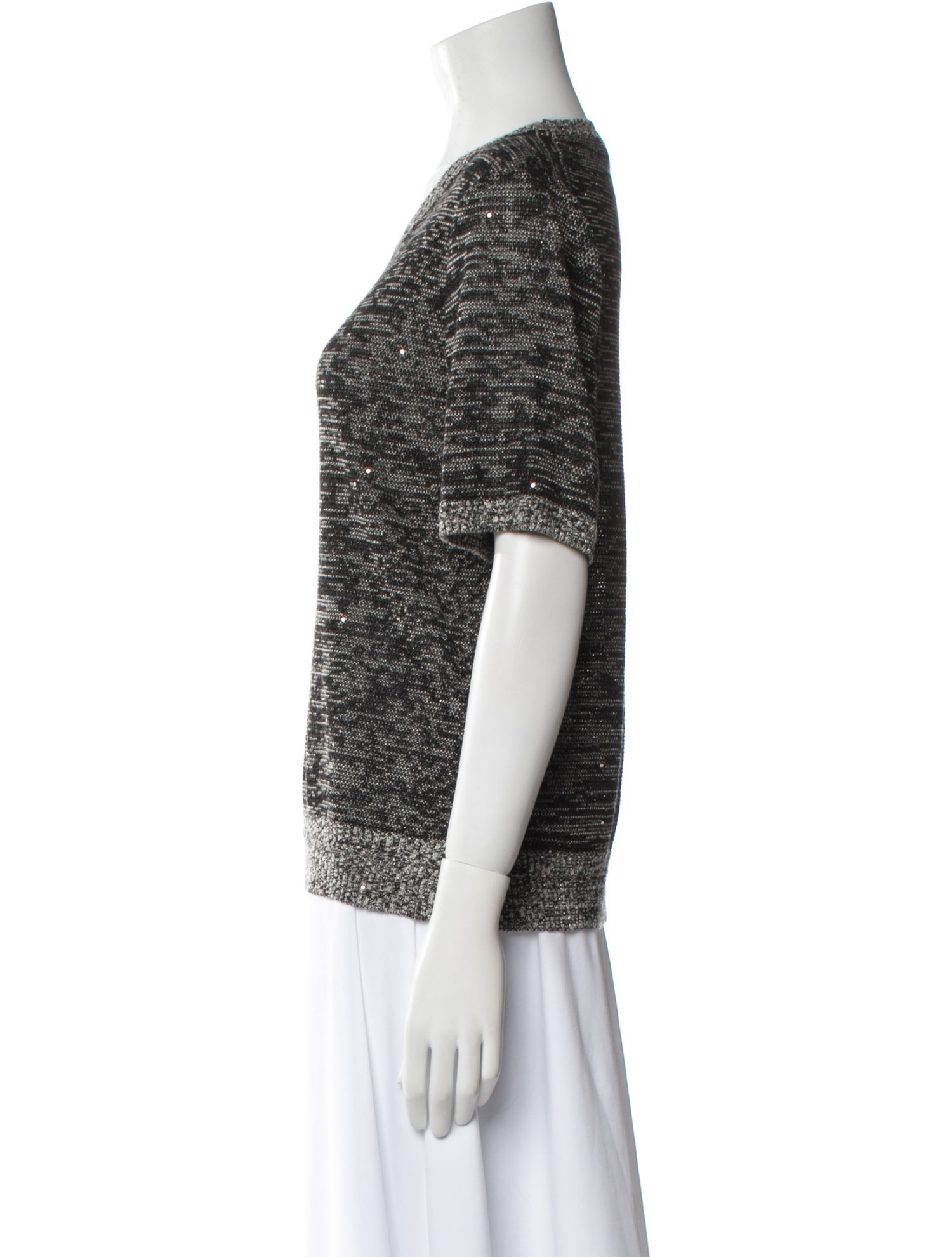 Kobi Halperin Printed Scoop Neck Sweater