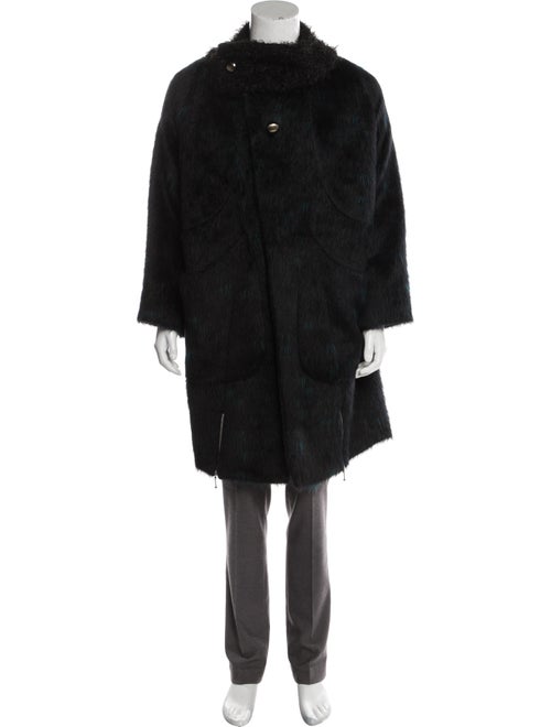 Kiko Kostadinov 2019 Maud Alpaca Suri Coat black
