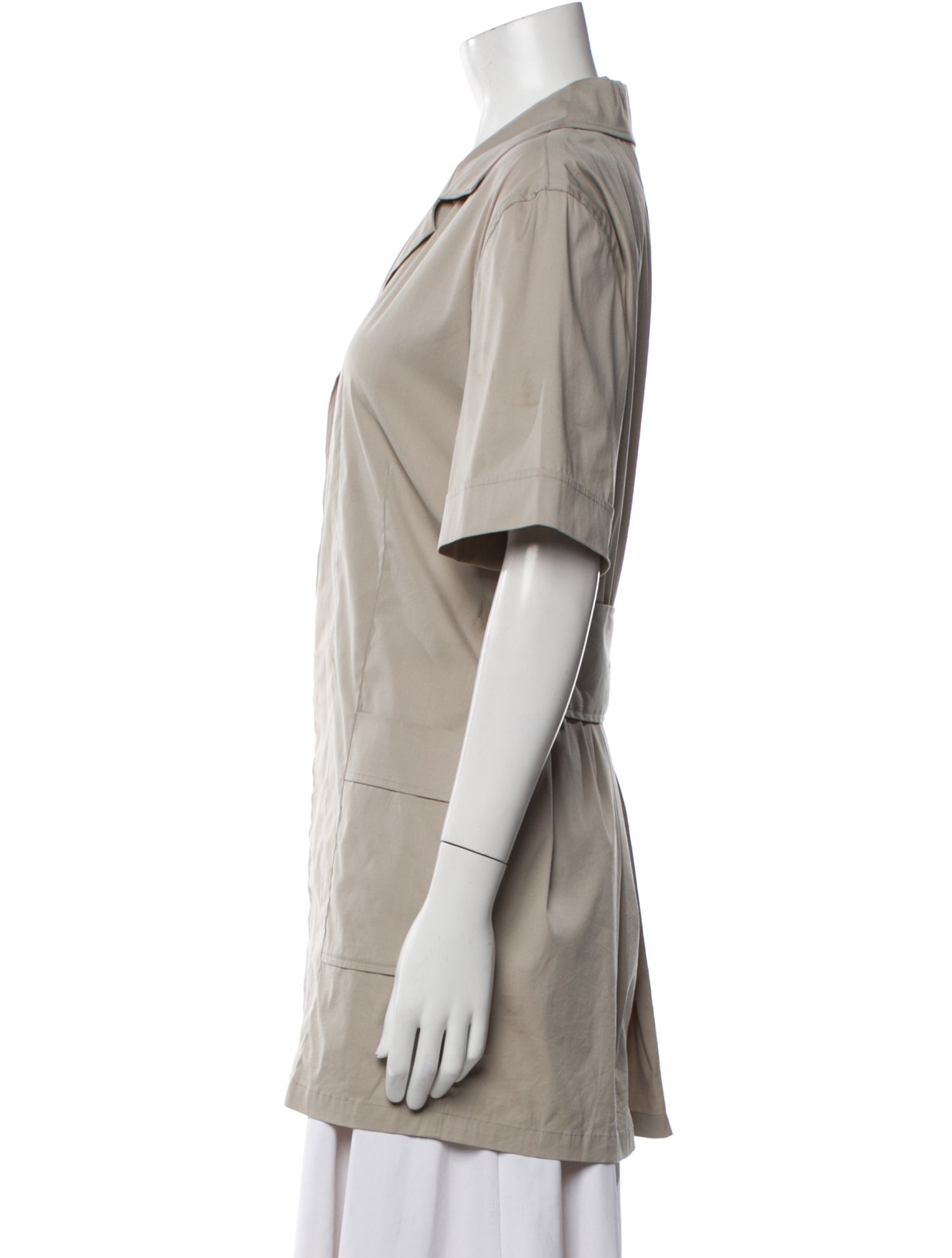 Kiko Kostadinov V-Neck Short Sleeve Button-Up Top