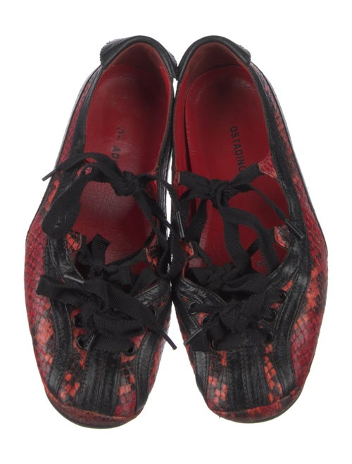 Kiko Kostadinov Snakeskin Animal Print Moccasins