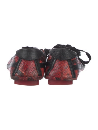 Kiko Kostadinov Snakeskin Animal Print Moccasins