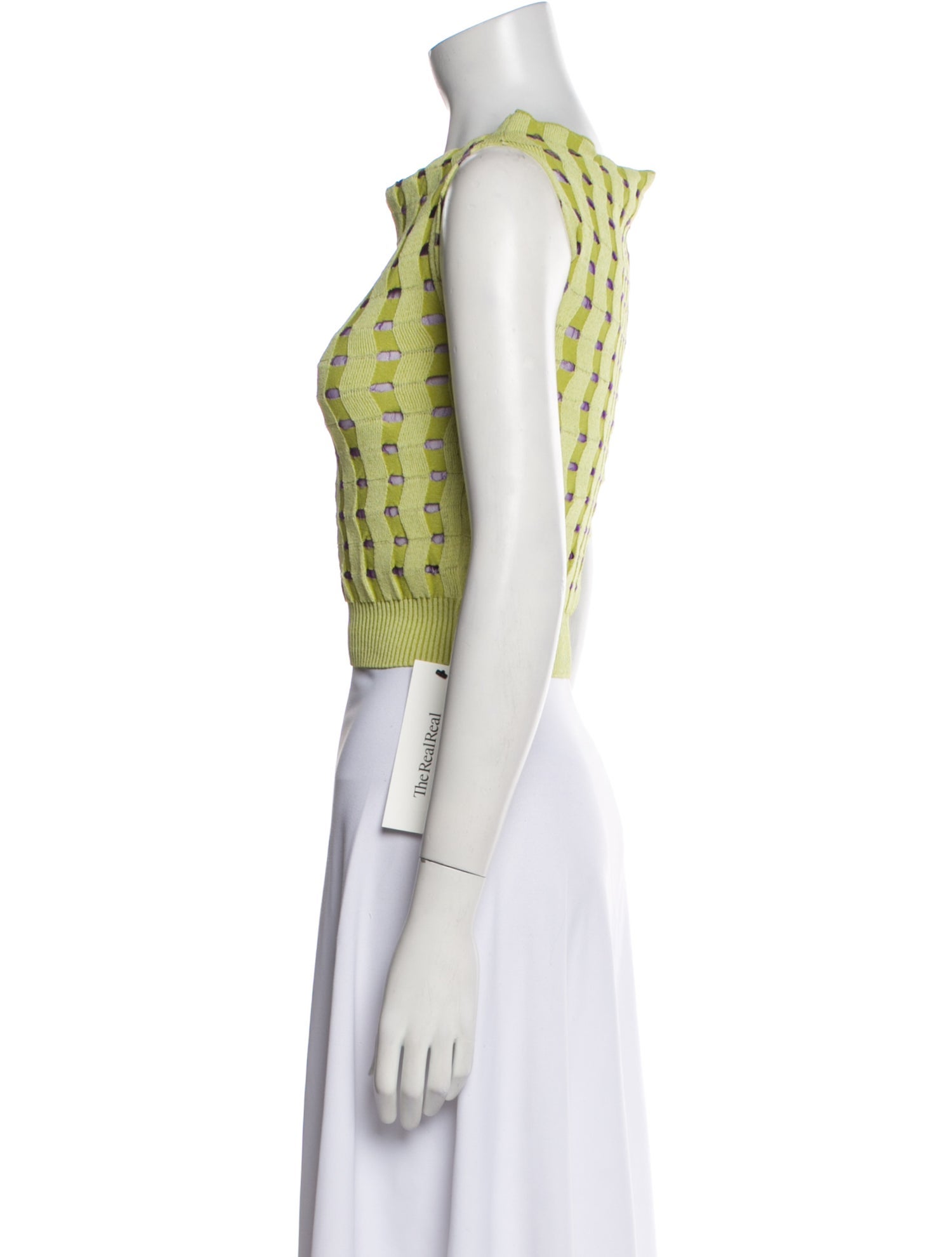 Kiko Kostadinov Off Shoulder Printed Crop Top