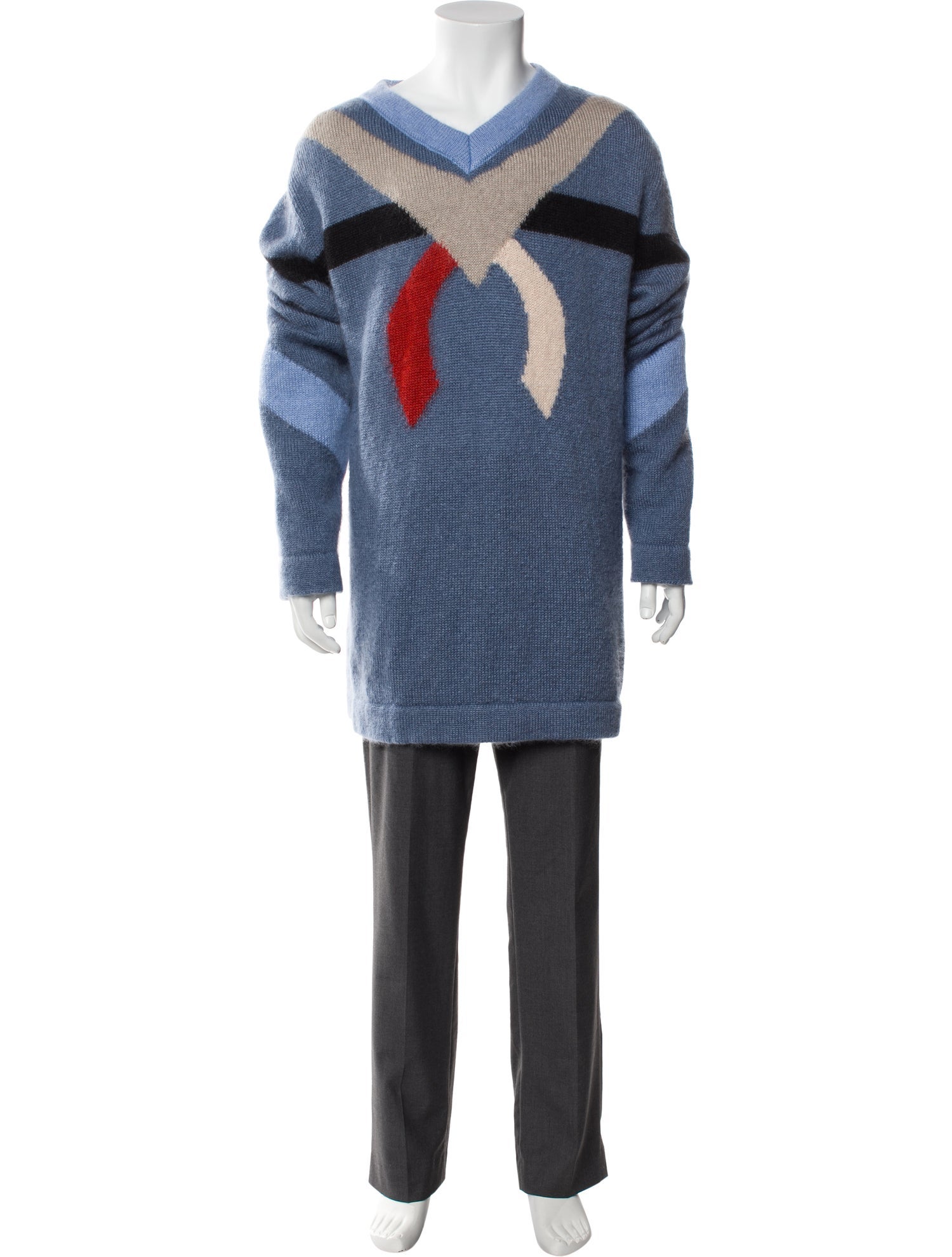 Kiko Kostadinov Mohair Graphic Print Pullover w/ Tags