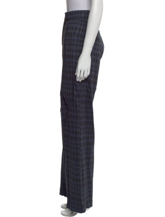 Kiko Kostadinov Plaid Print Wide Leg Pants